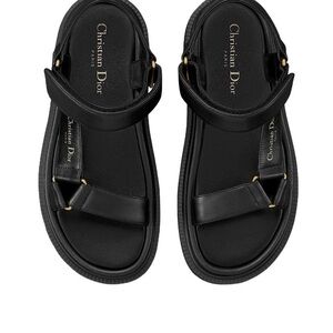 Dior Black and Gold Sandals
